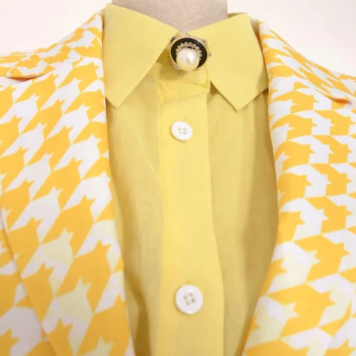 Vista 7 de Cosplay.fm Disfraz de cosplay Vinrtage para mujer, uniforme amarillo