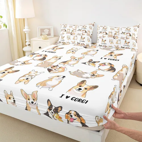 Vista 32 de Lindo Axolotl - Sábana bajera ajustable para niños, tamaño individual, juego de ropa de cama de animales marinos de dibujos animados, decoración