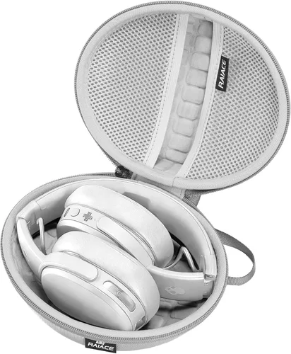 Vista 7 de Funda de transporte rígida para viajes compatible con auriculares Skullcandy Crusher sobre la oreja. (Solo la funda, no incluye el dispositivo)