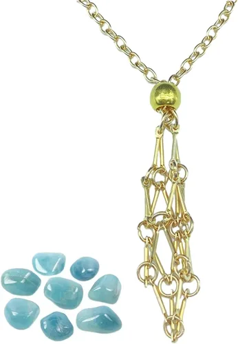 Vista 6 de Crystal Holder Necklace, Stainless Steel Crystals Stone Cage, Durable Empty Crystal Holder Necklace, Necklace Cage with Original Ecological Retro