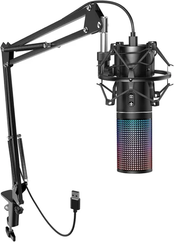 Vista 9 de TONOR Micrófono de podcast USB, kit de micrófono de transmisión de estudio para PC gaming para PS4/5/Discord/Twitch Gamer, equipo de condensador
