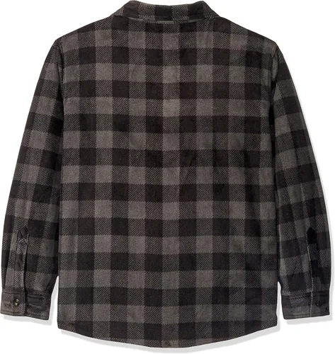 Vista 2 de Venado Camisas a cuadros para hombre Camisa pesada de vellón a cuadros Suave