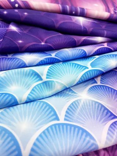Vista 4 de DNFUN Colas de sirena para nadar para niñas, traje de baño de sirena con monoaleta