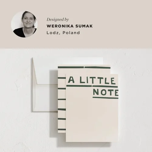 Vista 5 de Minted Little Note - Juego de 10 tarjetas de notas planas y sobres para invitaciones y mensajes de agradecimiento escritos a mano, diseño