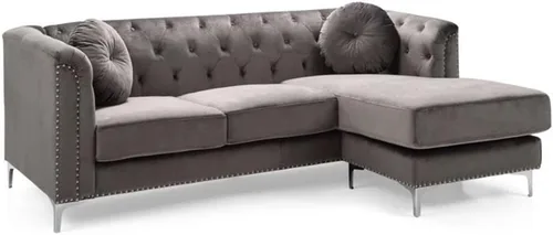 Vista 26 de Glory Furniture Sofá de dos plazas Pompano Velvet en negro