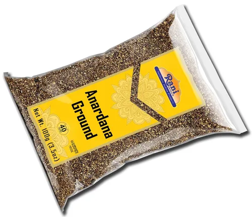 Vista 9 de Rani Anardana (granada) molida, especias indias 3.5 oz (100 g) ~ Todo natural Sin color Apto para gluten Vegano Sin OMG Kosher Sin sal