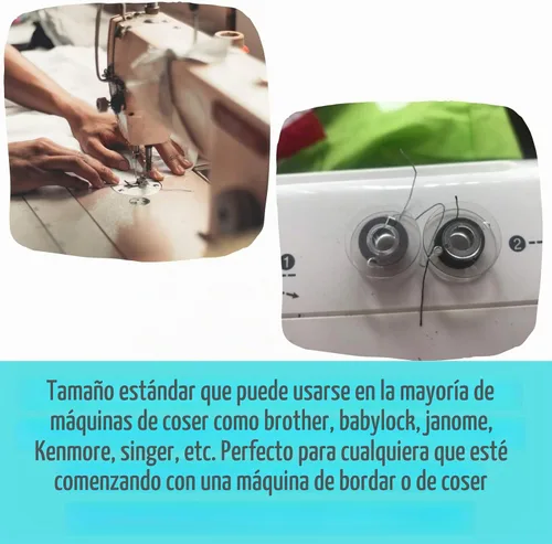 Vista 3 de Mr. Pen Bobbins - Paquete de 50 bobinas de plástico para máquinas de coser (Brother & Singer)