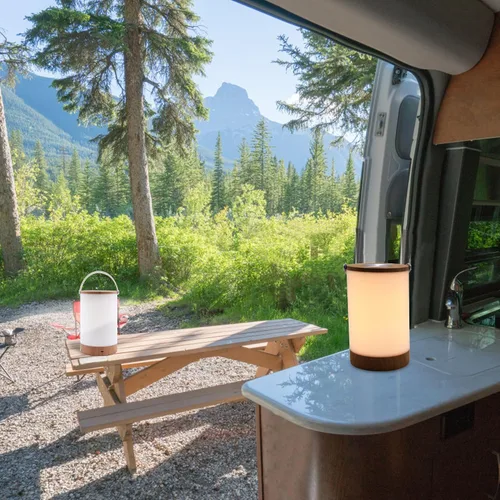 Vista 7 de Facon Linterna LED portátil con interruptor regulable táctil, lámpara inalámbrica recargable con batería para campamento al aire libre, lámpara