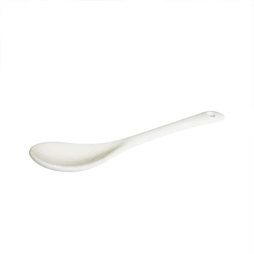 Vista 7 de Cucharas de huevo de porcelana, cucharas de cerámica, 5 pulgadas, café, postre, yogur, té lechoso, 12 uds