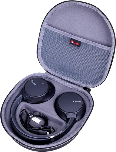 Vista 10 de XANAD Funda compatible con auriculares Sony WH-CH720N WH-CH520 con cancelación de ruido, color negro Compatible with
