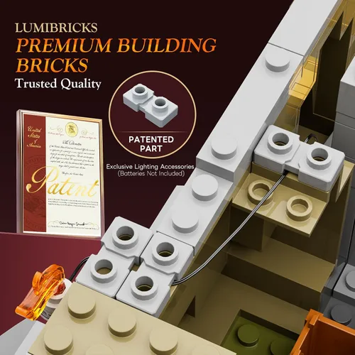 Vista 5 de LUMIBRICKS Castillo Medieval del Rey y Tesorería Conjunto de Ladrillos de Construcción - Colección Modular de Ciudad de la Edad Media