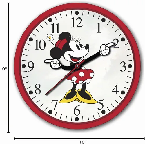 Vista 3 de Accutime Minnie Mouse Reloj Retro Manos 10" Reloj de pared