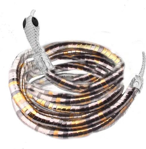 Vista 10 de Pulsera de serpiente flexible LAKIYOYO para mujer, gargantilla punk ajustable - Collar de medusa flexible multiuso, joyería de Halloween