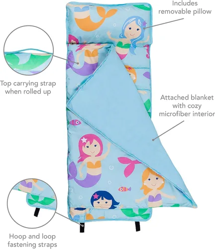 Vista 4 de Wildkin - Colchoneta de microfibra con almohada para niños y niñas pequeños, ideal para guardería y preescolares.