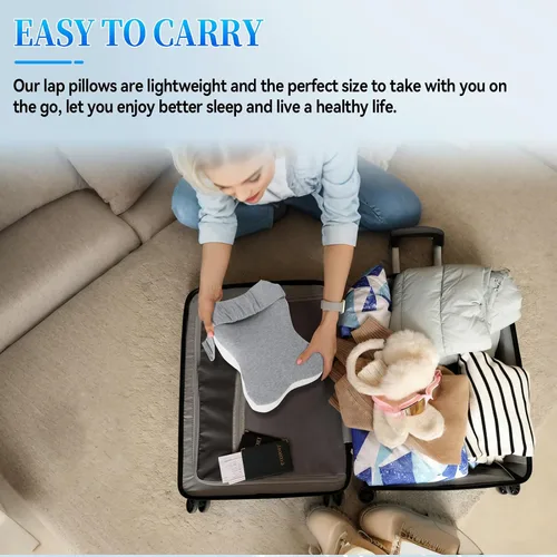 Vista 3 de Almohada de rodilla para dormir de lado, almohada de espuma viscoelástica para dormir de lado con correa ajustable, para un uso cómodo entre