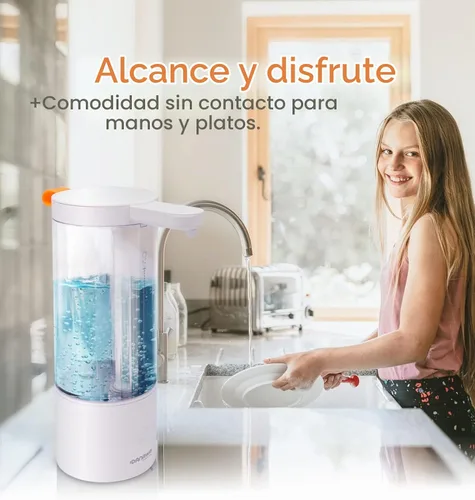 Vista 7 de Práctico dispensador automático de bomba de jabón líquido con sensor recargable sin contacto de 17 onzas, ajustado por la distancia del sensor