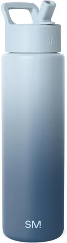 Vista 99 de Simple Modern botella de agua con tapa con pajita, termo de acero inoxidable con aislamiento al vacío, reutilizable, sin BPA, sin fugas
