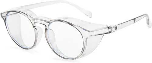 Vista 17 de Gafas protectoras de seguridad, lentes claros a prueba de empañamiento/rayones, para hombre, marco transparente
