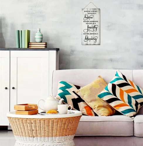 Vista 4 de Letrero decorativo con texto en inglés «Having Somewhere to Go», letrero de madera impresa para pared, regalos de inauguración de la casa