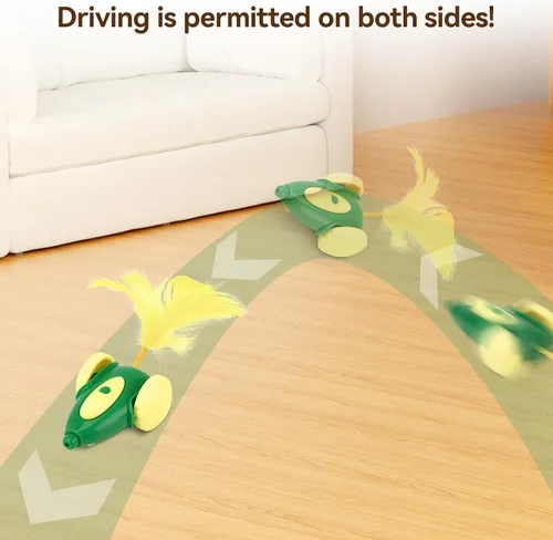 Vista 3 de Migipaws juguete para gatos, juguete interactivo automático Migicar como un ratón, programa inteligente, juguete recargable para gatitos