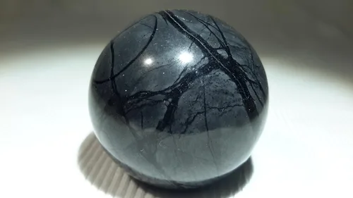 Vista 9 de Auténtica colección de esferas pulidas de piedra semipreciosa (jaspe brezado)
