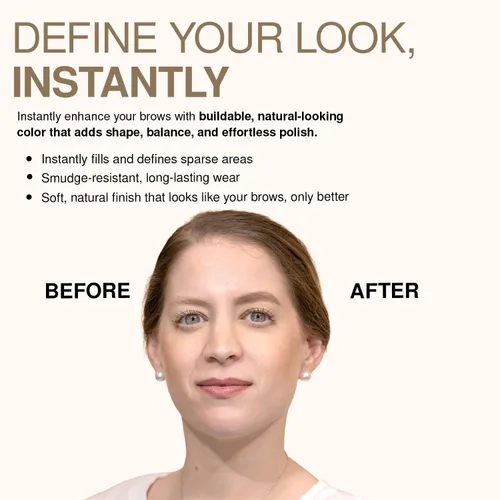Vista 5 de Palladio Lápiz retráctil para definir cejas, punta triangular rellena las cejas para un aspecto natural, domina y da forma a las cejas con cepillo
