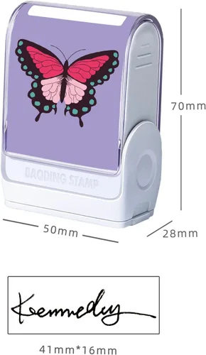 Vista 2 de Sello de firma personalizado: sello personalizado con tu firma, sello personalizado de imagen de firma, ideal para usar en casa y en el trabajo