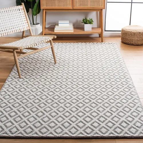 Vista 28 de SAFAVIEH Vermont Collection - Alfombra decorativa de 2 pies 3 pulgadas x 4 pies, marfil y negro, lana hecha a mano, ideal para zonas de alto tráfico