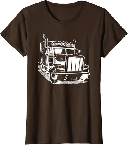 Vista 18 de Diesel Big Rig 18 Wheeler - Camiseta de camionero para camionero, Negro, S
