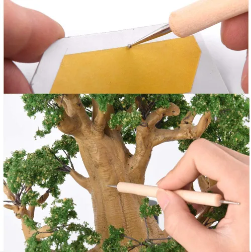 Vista 5 de 9 piezas de herramientas de punteado con estilógrafos de bolas y caja, juego de herramientas de punteado para pintura en roca, modelado de arcilla