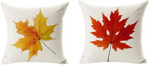 Vista 4 de STOBAZA 2 fundas de almohada con patrón de hojas de arce, fundas de almohada de otoño para sofá, decoración del hogar, mantas para sofá
