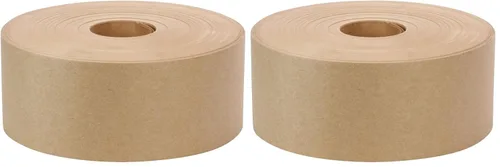 Vista 5 de Rok Hardware 3 "x 600' pies Gummed Paper Water Activated Sellado Caja de cartón Brown Kraft Máquina de embalaje Cinta de envío
