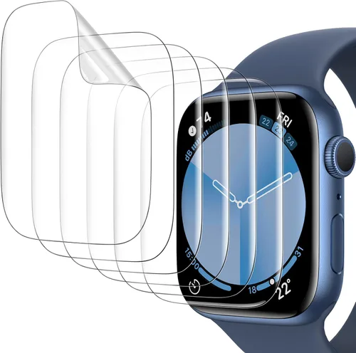 Vista 9 de Misxi 6 unidades Protector de pantalla de TPU suave transparente para Apple Watch Series 3 Series 2 Series 1 38mm, Protector de pantalla de alta