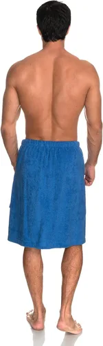 Vista 2 de TowelSelections Envoltura de ducha ajustable de algodón para hombre, para spa, baño, gimnasio