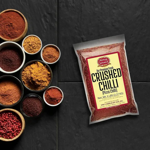 Vista 5 de Copos de pimiento rojo triturado de 5 libras a granel - Copos de chile - por Spicy World