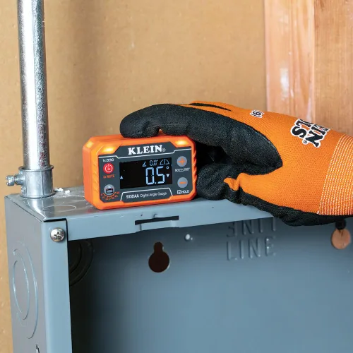 Vista 7 de Klein Tools 935DAA Medidor electrónico digital de nivel y ángulo, alerta LED, ángulos de medición y ajuste, rangos de 0-90 y 0-180 grados