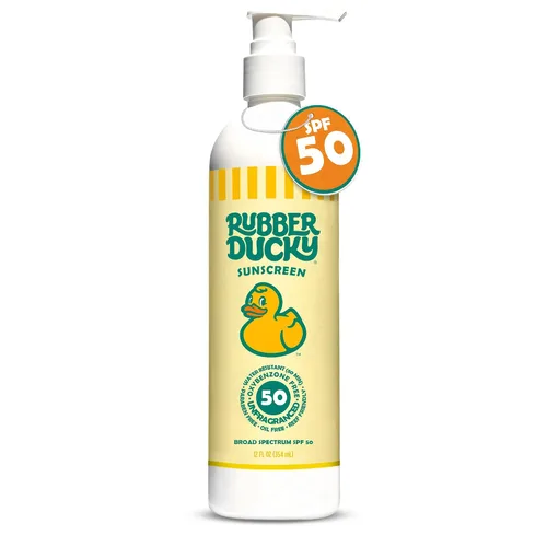 Vista 8 de Rubber Ducky Protector solar SPF 50 con vitamina E - Protector solar ligero y resistente al agua para niños - Loción de protección solar sin