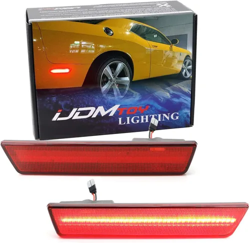 Vista 11 de (2) Luces iJDMTOY con señalización lateral trasera y luces LED 36-SMD rojas para Dodge Challenger modelos 2008 a 2014 y Dodge Charger modelos 2011 a