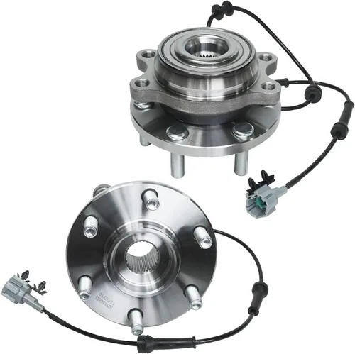 Vista 3 de Detroit Axle - Kit de suspensión delantera 4WD para Nissan Frontier Pathfinder Xterra, 2 cubos de rodamientos de ruedas, 2 brazos de control