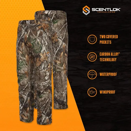 Vista 4 de ScentLok Pantalones de camuflaje impermeables de peso medio Vapour - Ropa de caza para hombre