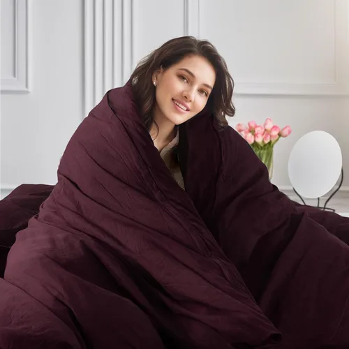 Vista 183 de NEXHOME PRO Funda de edredón Twin XL 100% algodón lavado, transpirable, duradera, texturizada, similar al lino, juego de ropa de cama para el hogar