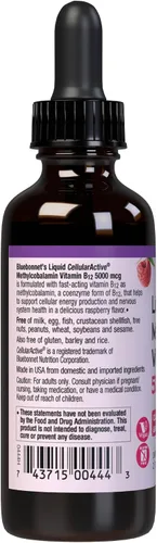 Vista 8 de BlueBonnet Nutrition Liquid Cellular Active Meticobalamina, frambuesa, 2 onzas líquidas (paquete de 1)