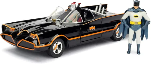 Vista 3 de Jada Toys DC Comics Batman Classic TV Series Batmobile - Kit de modelo de coche DIE-CAST, 1: vehículo a escala de 24 y figura de metal coleccionable