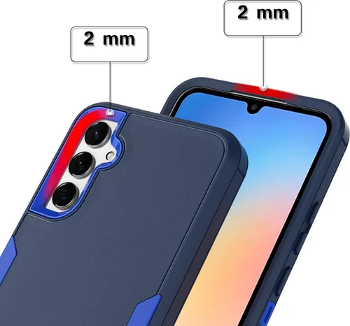 Vista 3 de Asuwish Funda protectora para Samsung Galaxy A34 5G con protector de pantalla de vidrio templado y accesorios para celda, dura, delgada, híbrida