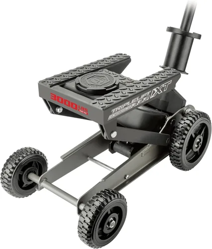 Vista 18 de Powerbuilt Gato de garaje de triple elevación de 3000 libras, vehículo resistente, camión, automóvil, motocicleta, elevación de transmisión