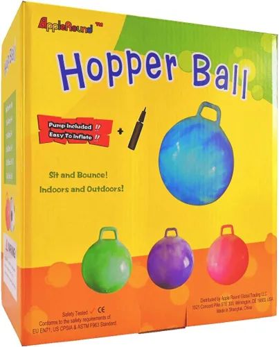 Vista 3 de Espacio Hopper pelota con bomba de aire: 28 en/70 cm diámetro para la edad 13 +, Hop Ball, canguro Bouncer, Henson Hop, Jumping pelota, Sit & Bounce