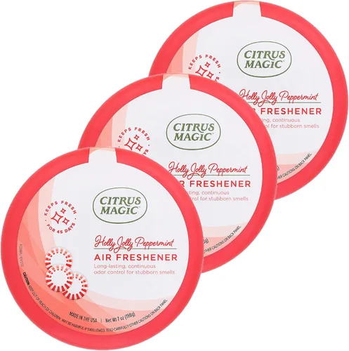 Vista 8 de Citrus Magic Ambientador sólido absorbente de olores navideños, Winter Wonder Green, 7 onzas, paquete de 3 Evergreen