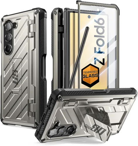 Vista 10 de SUPCASE Unicorn Beetle Pro Series - Funda para Samsung Galaxy Z Fold 3 5G (2021), carcasa resistente de doble capa de cuerpo completo con protector