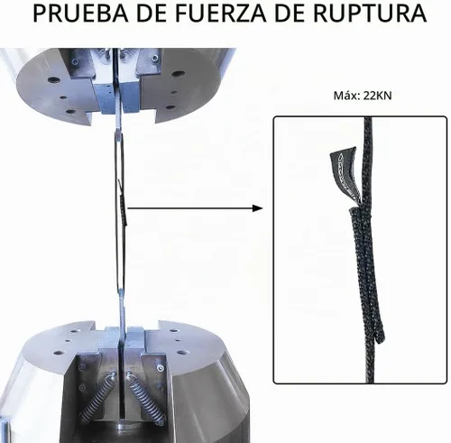 Vista 5 de NewDoar 16mm Cuerda de Escalada Certificada UIAA CE, 23KN Certificada EN566, Cordón Utilitario para Escalada en Roca, Creación de Sistemas de Negro