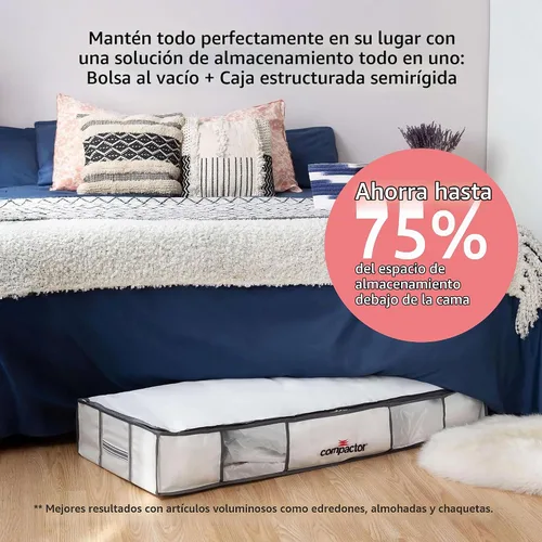 Vista 2 de Bolsa de almacenamiento al vacío Compactor XL Bolsas de almacenamiento al vacío para ahorrar espacio para ropa, edredones y mantas Solución
